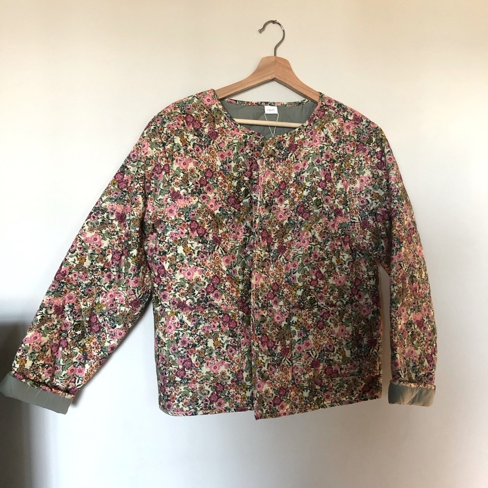 Quilted floral jacket NWT